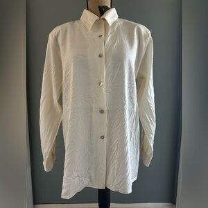 Lee David Collection Vintage 90’s Women’s Blouse, Size L. 75% Silk, 25% Cotton.